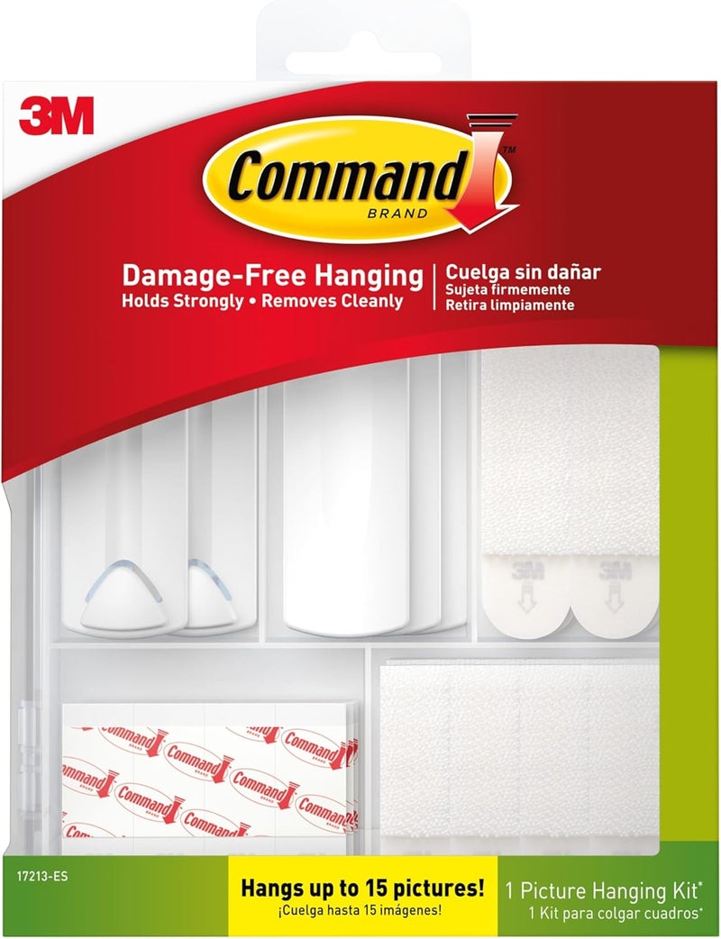 Command Picture Hanging Kit, Hang up to 15 Pictures, Including Picture Hanging Strips, Poster Strips & Picture Hangers for Christmas Decorations, Damage-Free Hanging with Strips - Image 3